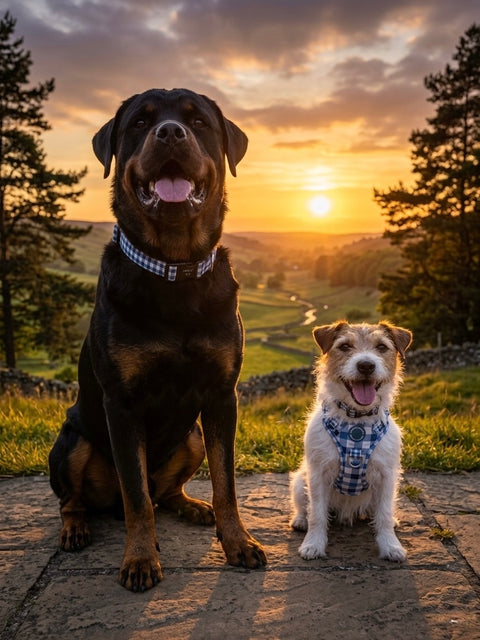 3-Click Tough Step-in Dog + Puppy Harness | Blueberry Plaid