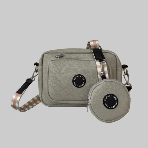 The Ultimate Dog Walking Bag | Vegan PU Leather - Nude