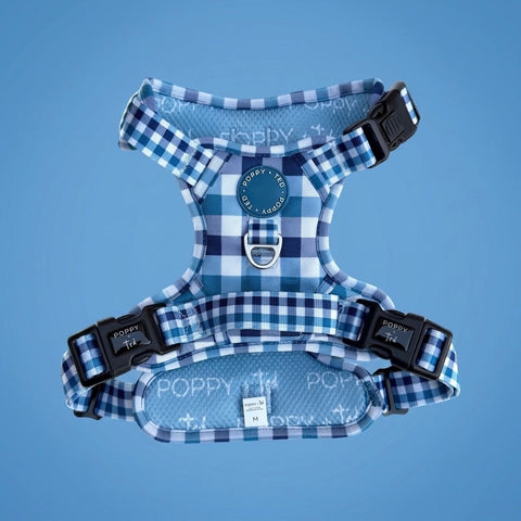 3-Click Tough Step-in Dog + Puppy Harness | Blueberry Plaid