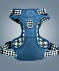 Luxe Collection | 3-Click Tough Harness | Blue Houndstooth