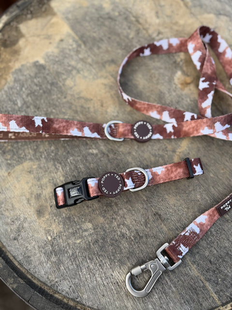 Walk + Wear | Dog Collar | Cowprint - Howdy Cowdog / Yeehaw Cowgirl