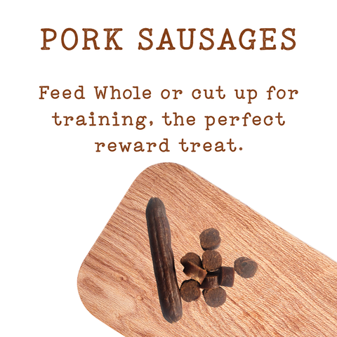 Vale Pet Foods | Pork Sausages | Air-Dried Natural Dog Treats (200g)