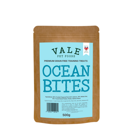 Vale Pet Foods | Ocean Bites | Air-Dried Natural Dog Treats (500g)